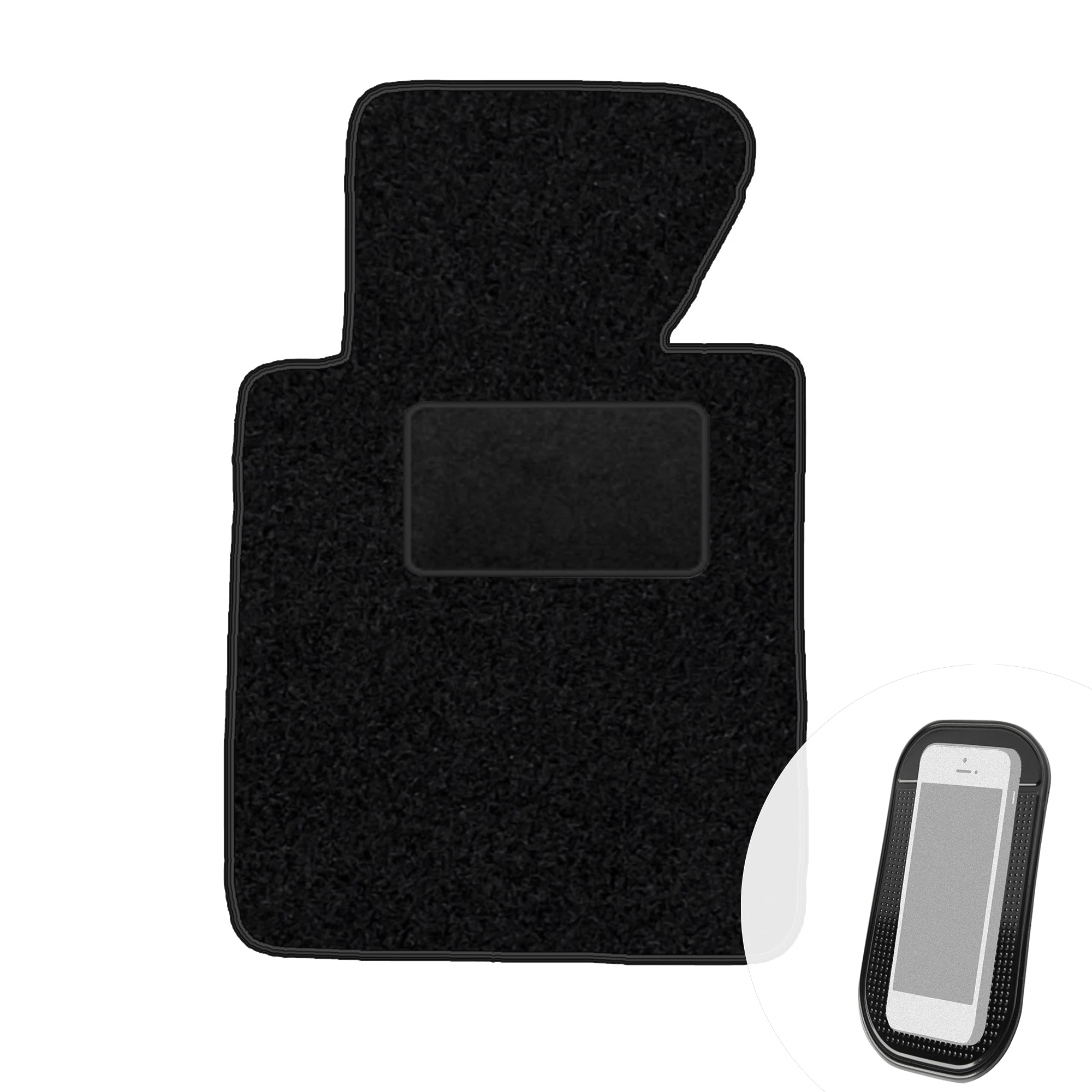 Veloursmat voor de bestuurderszijde, zwart, voor BMW 3-serie E46 Sedan/Touring/Coupé/Compact, bouwjaar 1998-2004.