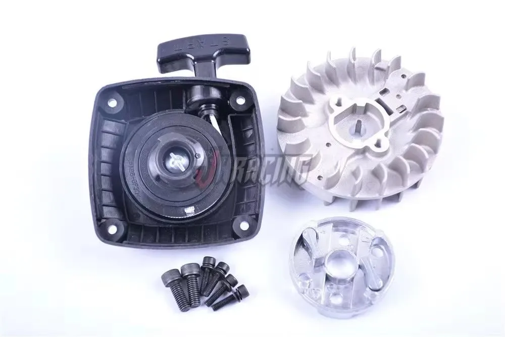 Upgrade easy to start hand puller magnetic flywheel set of 2-stroke engine for LOSI ROVAN KM 1:5 RC vehicle