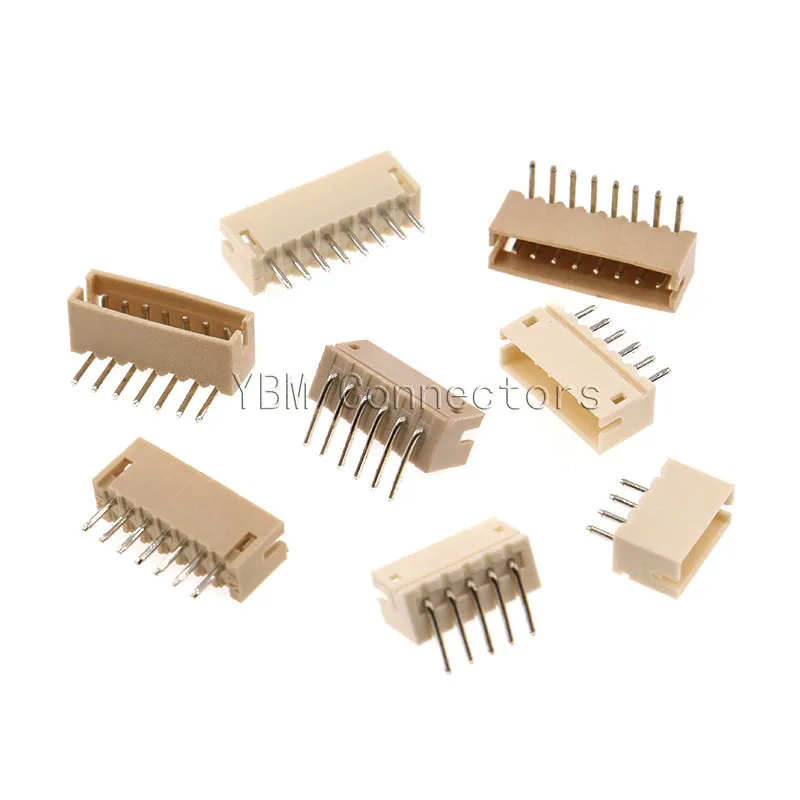 20PCS ZH1.5MM PCB Soldering Board Socket Connectors Set 2P-8P Straight & Bent Pin Multi-Pack Electronics for Straight Pin And Be