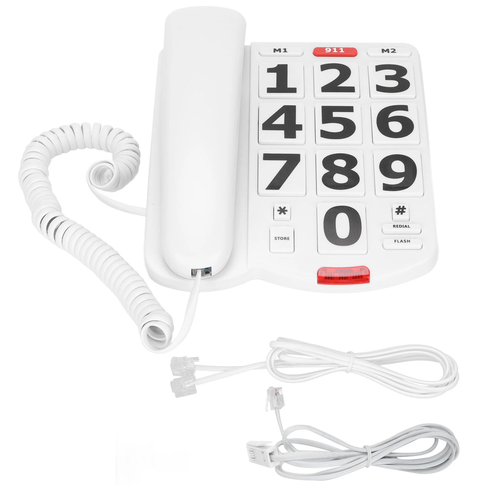 Big Button Phone Wired Big Button Landline Phone with Easy to Read Big Buttons and Super Loud Ringtones