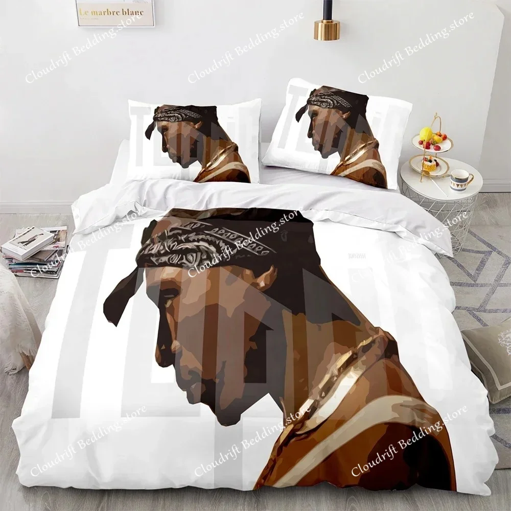 

Rapper Tupac Amaru Shakur Bedding Set Duvet Cover Bedroom Comforter Single Twin King ​Size Quilt Cover Home Textile
