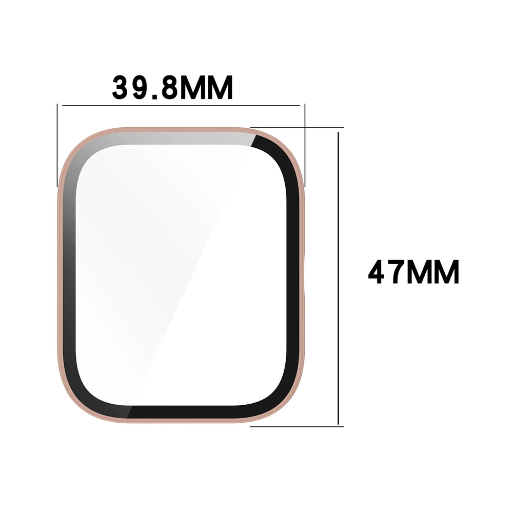 1pc One-piece Watch Case PC Frame+Temapered Glass Screen Protector for Haylou RS4 Plus (LS11/ LS12)/ GST Lite (LS13)/GST (LS09B)