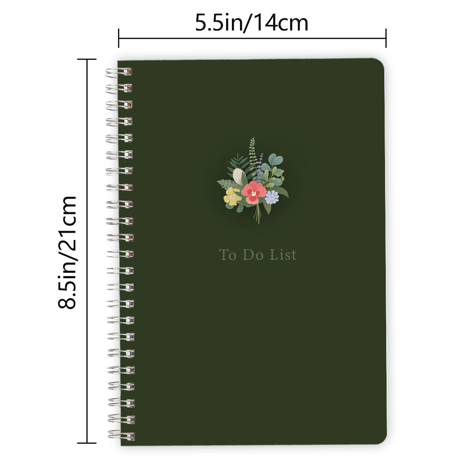 A5 Spiral Notebook Flower Diary Dotted Paper Fine Decoration Planning Book Diary 52sheets Stationery Gifts