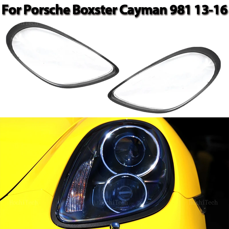 

Прозрачный Абажур для передней фары, левый и правый абажур для Porsche Boxster Cayman 981 2013 2014 2015 2016