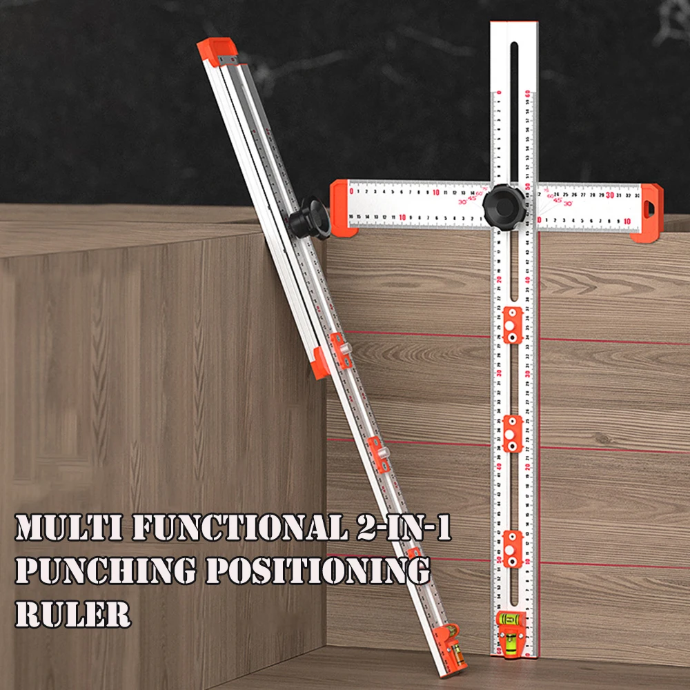 Règle de positionnement de propositions multi-angles, règle de mesure de haute précision pour menuiserie, échelle claire, réglable, règle d\'angle