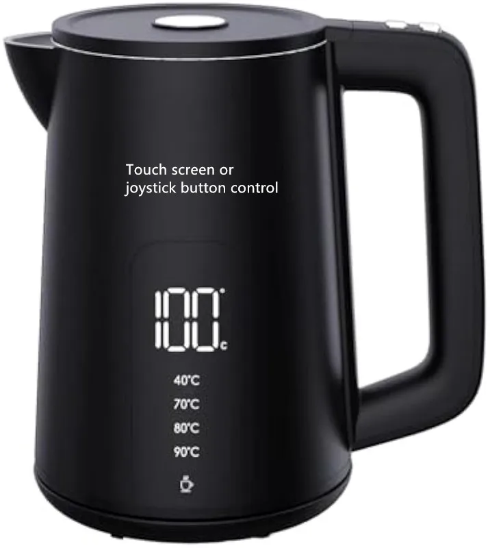 

Temperature Set Control Electric Kettle 304 SS Interior 1.7 L Electric Tea Kettle & Hot Water Boiler with Real Time Display