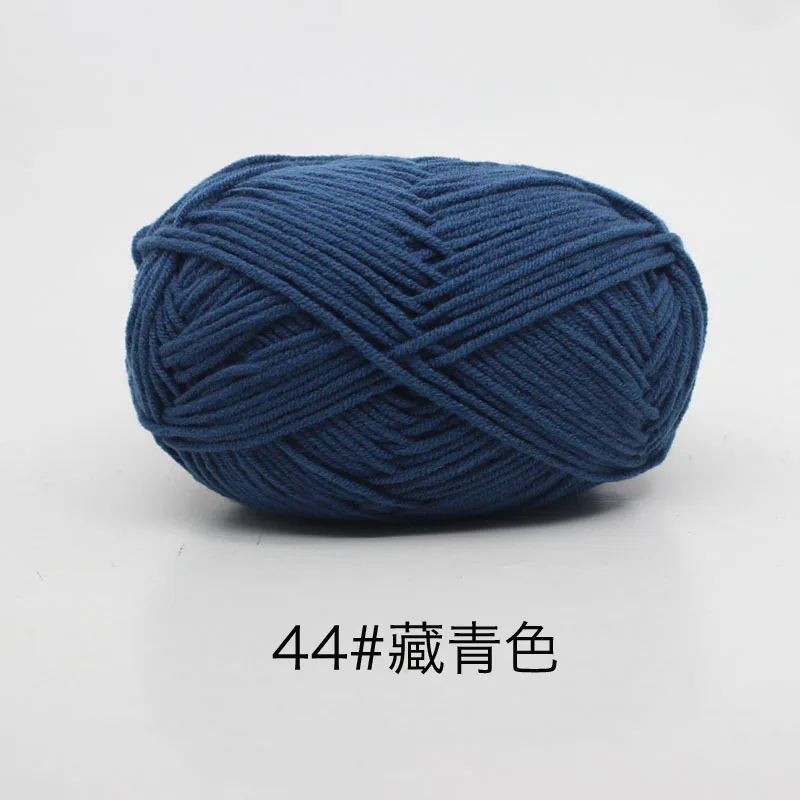 40-50 g/set 4ply Melk Katoen (80%) Breigaren Handwerken Geverfd Lanas Voor Gehaakte Ambachtelijke Trui Hoed Poppen tegen Lage Prijs