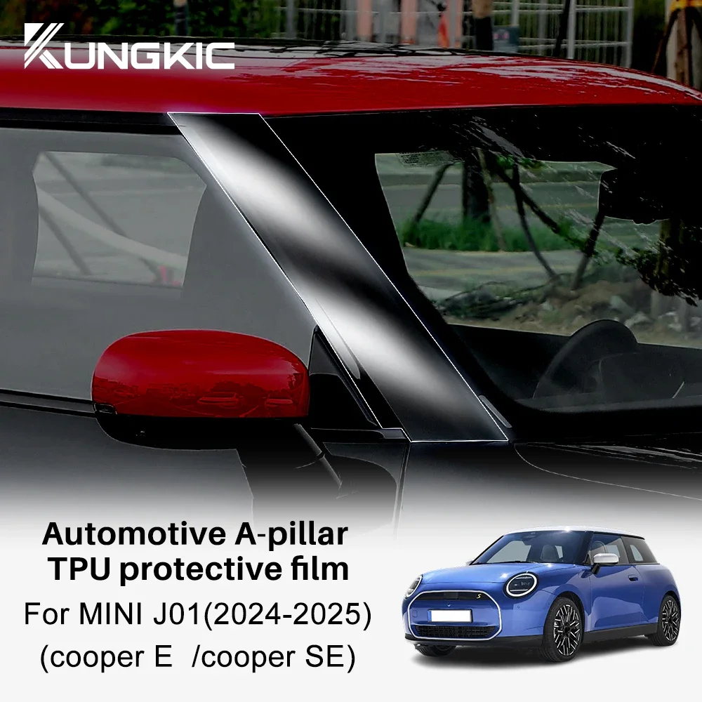 

Защитная прозрачная пленка из ТПУ для передних стоек автомобиля MINI Cooper Electric EV J01 E SE 2024 2025, аксессуары для стайлинга автомобиля