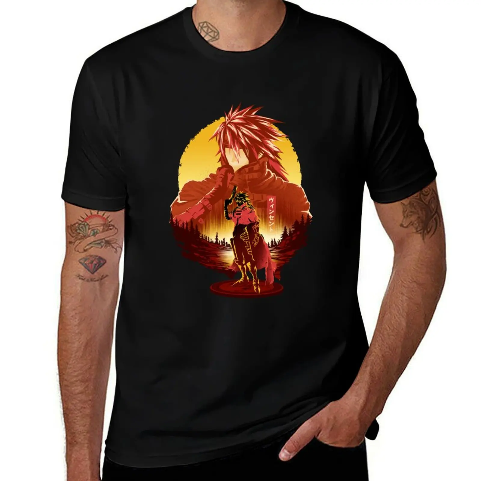 

Red Cloak Gunner T-Shirt Personalized t-shirt funny gifts anime summer tops clothes for men