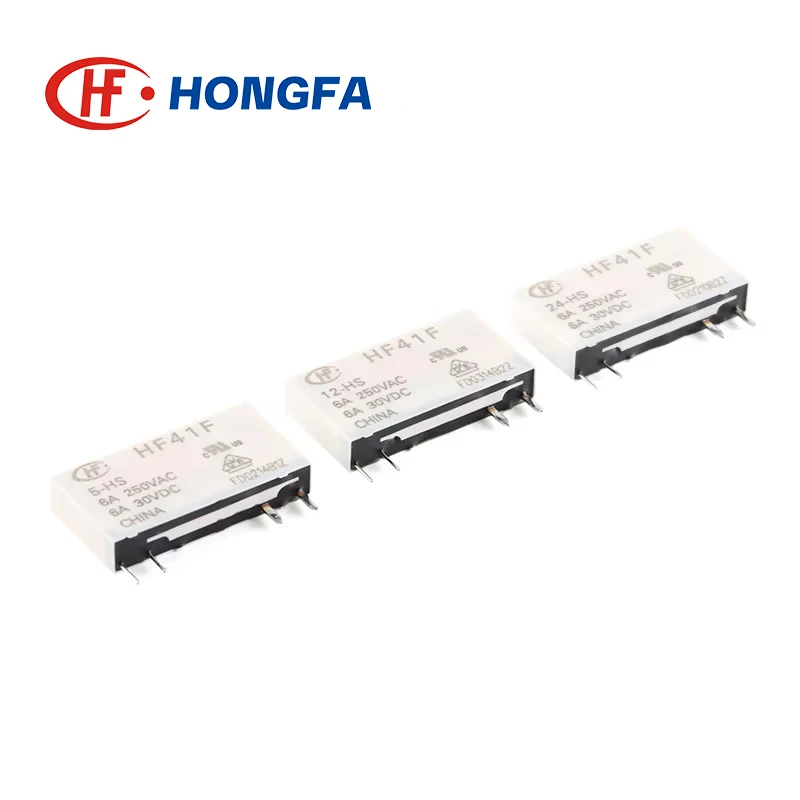 5Pcs HF41F-5-ZS HF41F-12-ZS HF41F-24-ZS HF41F 5V 12V 24V-HS ZST Industrial Relay Subminiature Power Relay 41F-1Z-C2-1 Relay Base