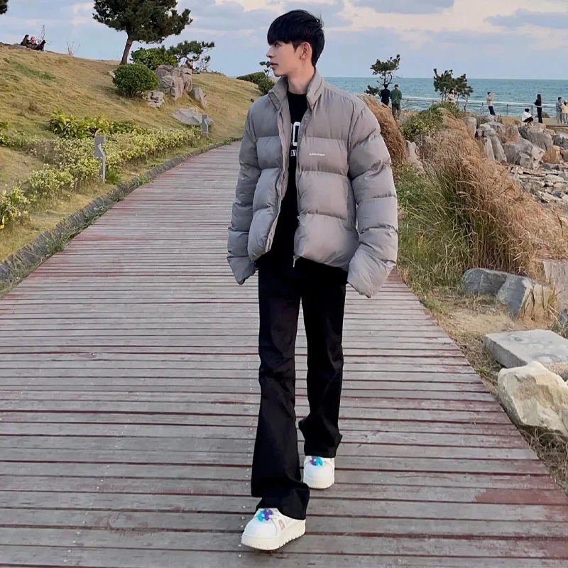 

Мужские джинсы Cleanfit с подкладкой, эластичные, в стиле High Street, черные, деним, модные, брендовые, с легким расклешением, прямые, облегающие брюки