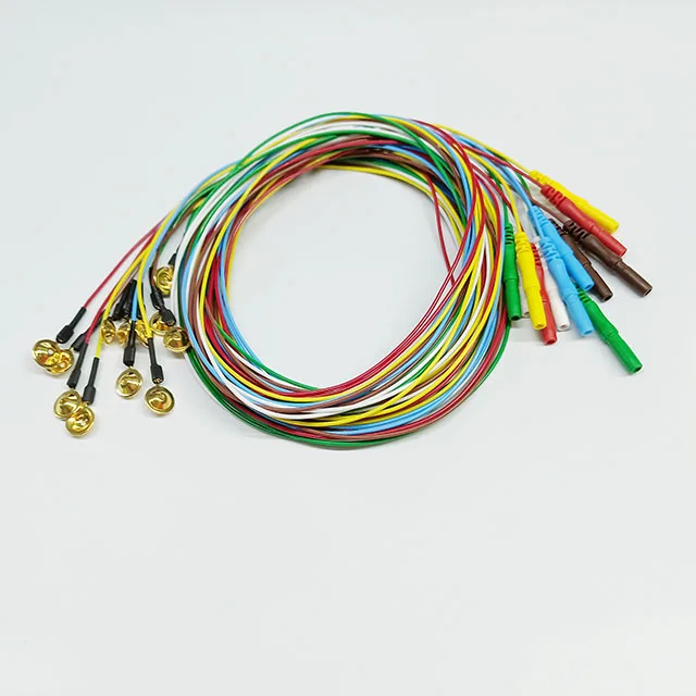 

Spot color EEG cable gold-plated EEG cup electrode DIN type 1.5M