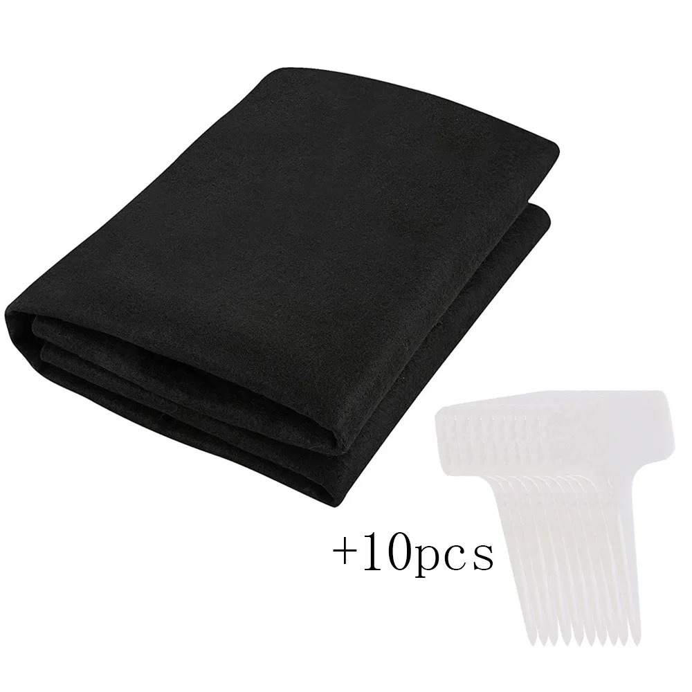

Breathable Watering Capillary Mat Reusable Eco-Friendly Automatic Plant Watering Mat with 10 Plant Tags Black Wicking Mat