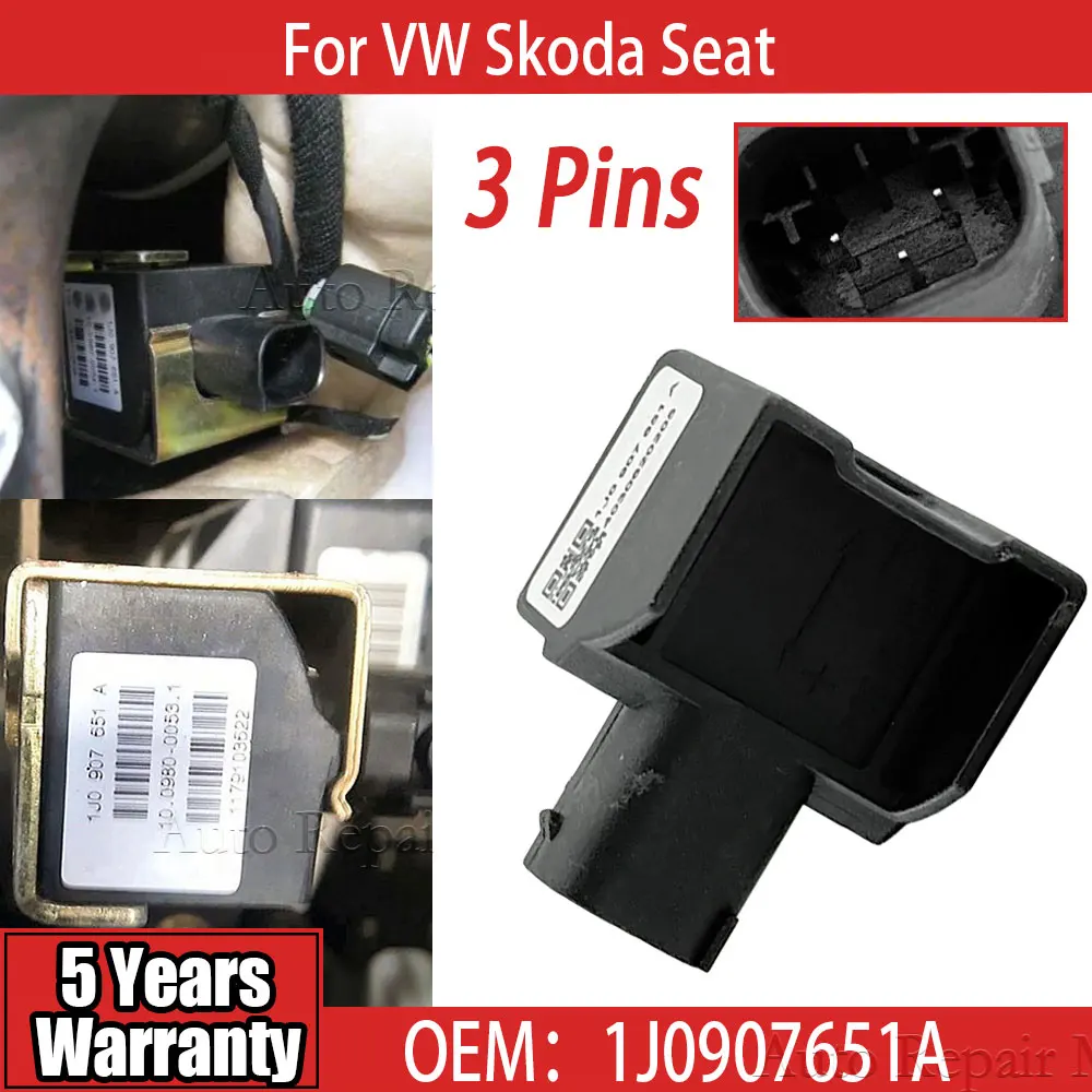 Car Yaw Rate Sensor ESP Sensor For VW Skoda Seat 1J0 907 651 A 1J0 907 651A 3Pins 1J0907651A