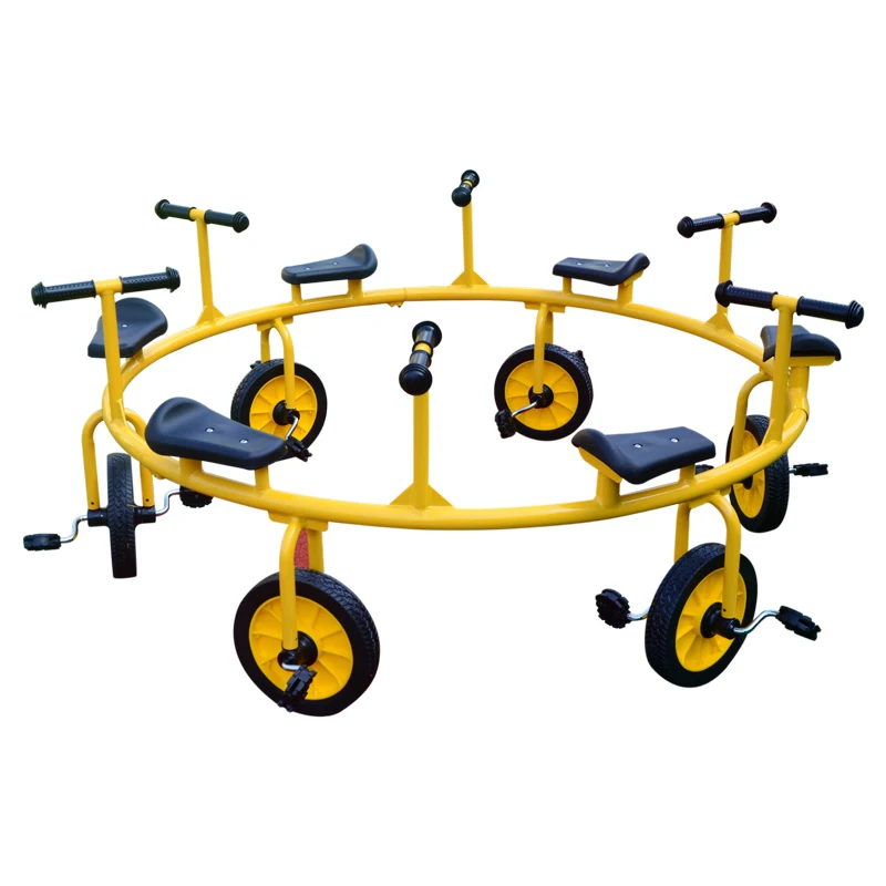 

XS1Kindergarten multi-person rotating pedal children's tricycle