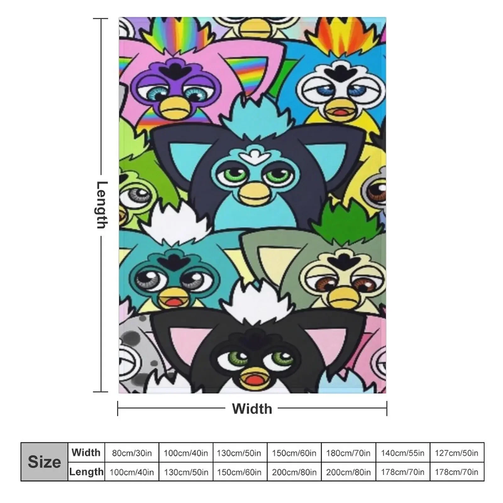 Group Furbys Throw Blanket For Sofa Thin Decorative Sofa Blankets