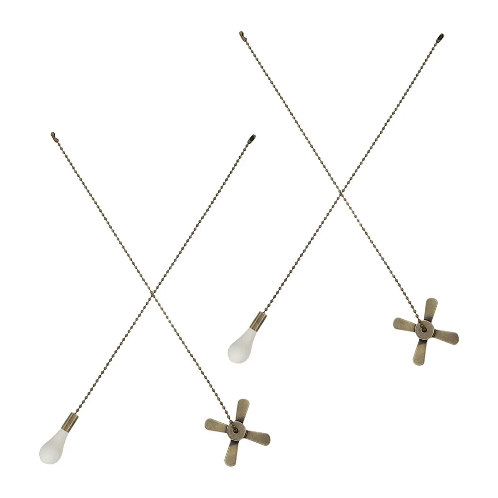 

2Sets Fan Chain Extension Decorative Ceiling Fan Pull Chains Elegant Pull Cord Ornaments for Lamp Ceiling Light Control