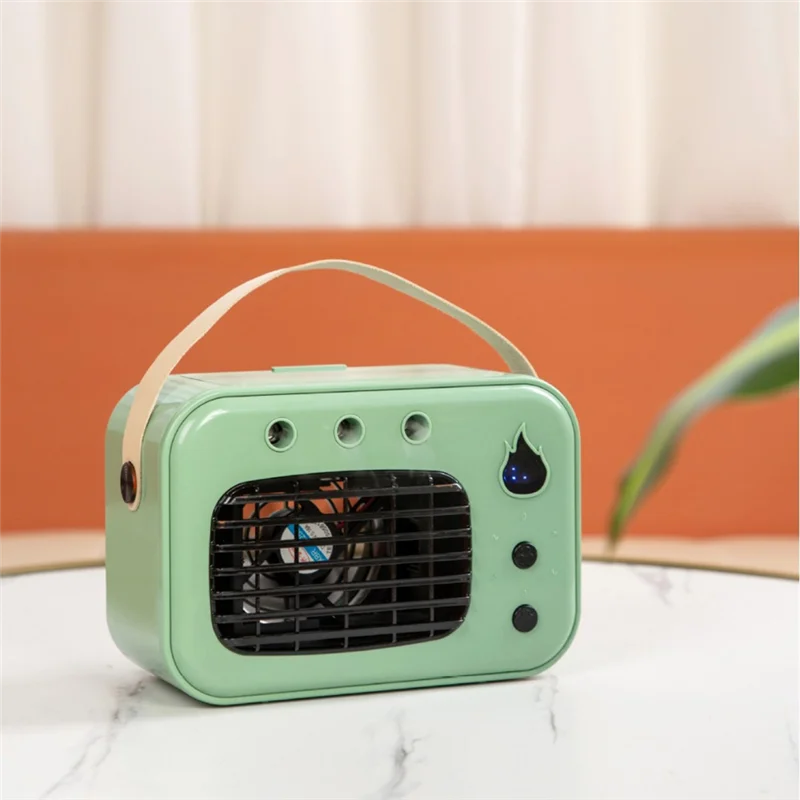 【Berserk】Refrigerador de ar portátil USB Ventilador de névoa de água de mesa Ar condicionado recarregável para uso doméstico