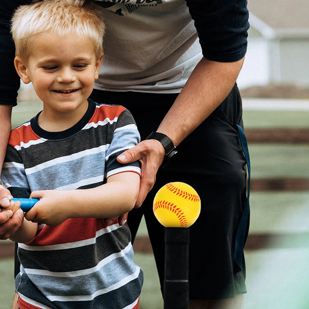 4 Pcs Sponge Kids Baseball Soft Softballs for Practice Children’s Toys Pu Training Baseballs Hitting Student