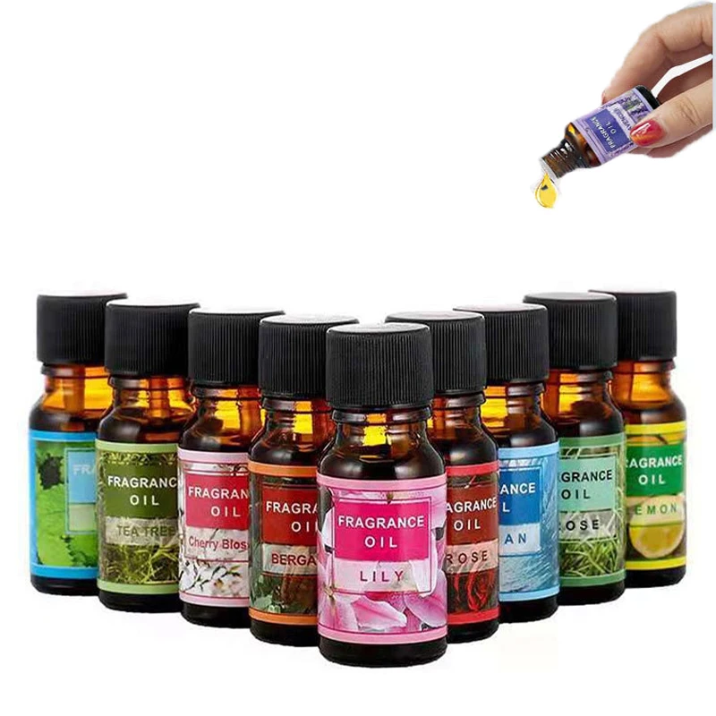 10ML Lavender Eucalyptus Pure Essential Oils Rose Lemon Jasmine Vanilla Mint Sandalwood Bergamot Tea Tree Diffuser Aroma Oil