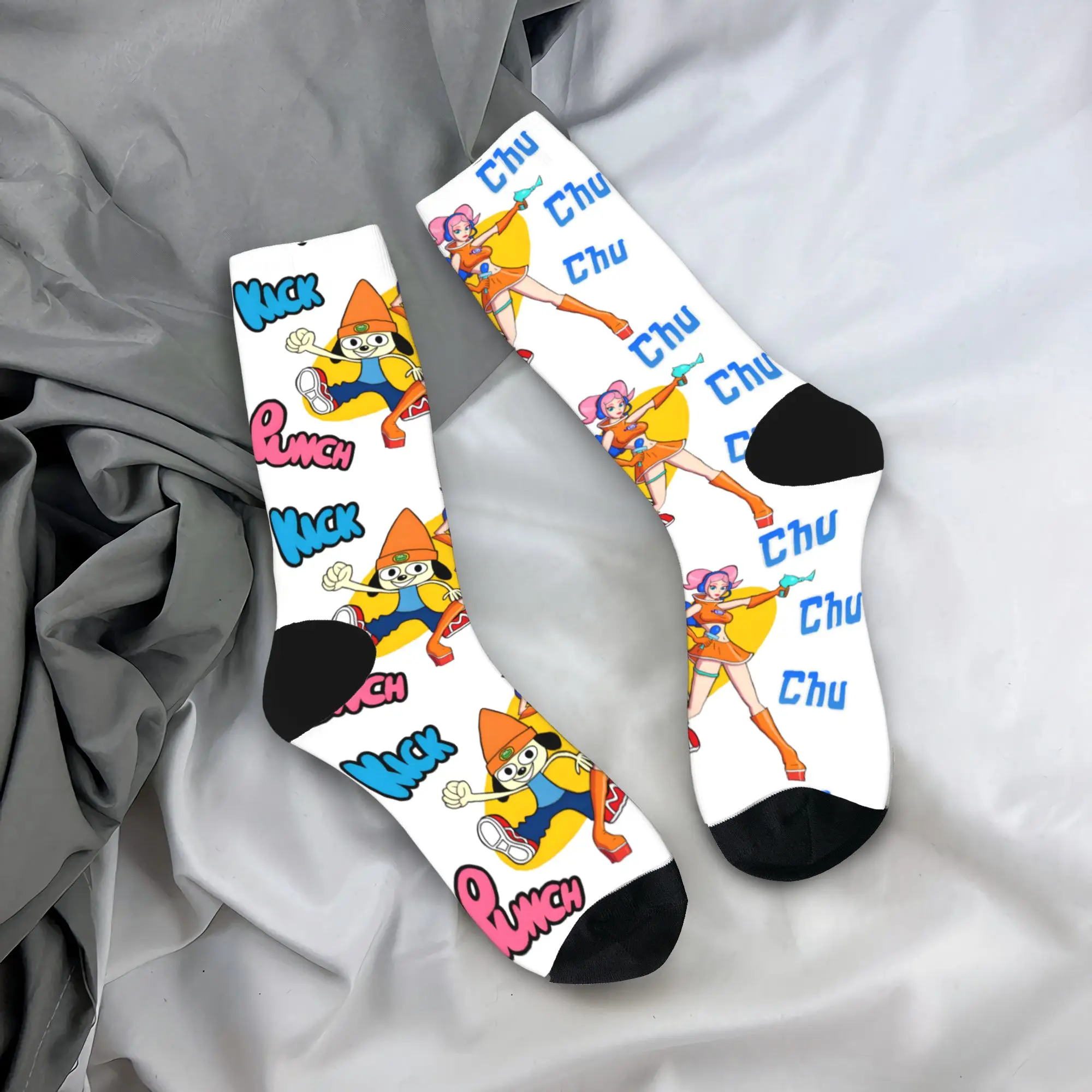 PaRappa The Rappers Stockings  Funny Socks Men Medium Soft Socks Autumn Cycling Custom Anti Skid Socks Gift