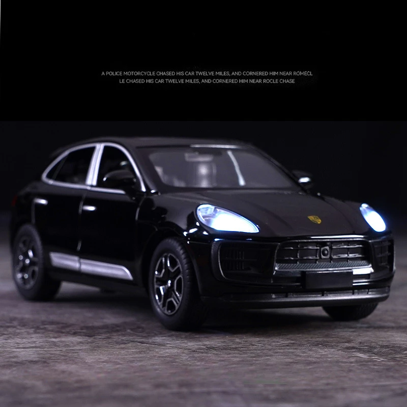 Diecast 1:32 Scale Porsche Macan Alloy Car Model Metal Toy Vehicles Children Boys Gift Collective Voiture Miniature Sound Light