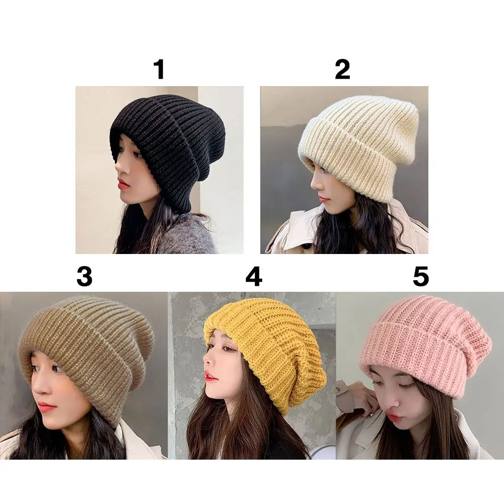 Solid Cute Knitted Beanies High Quality Woman/Men Multi Colors Warmer Bonnet Ladies Casual Cap Outdoor