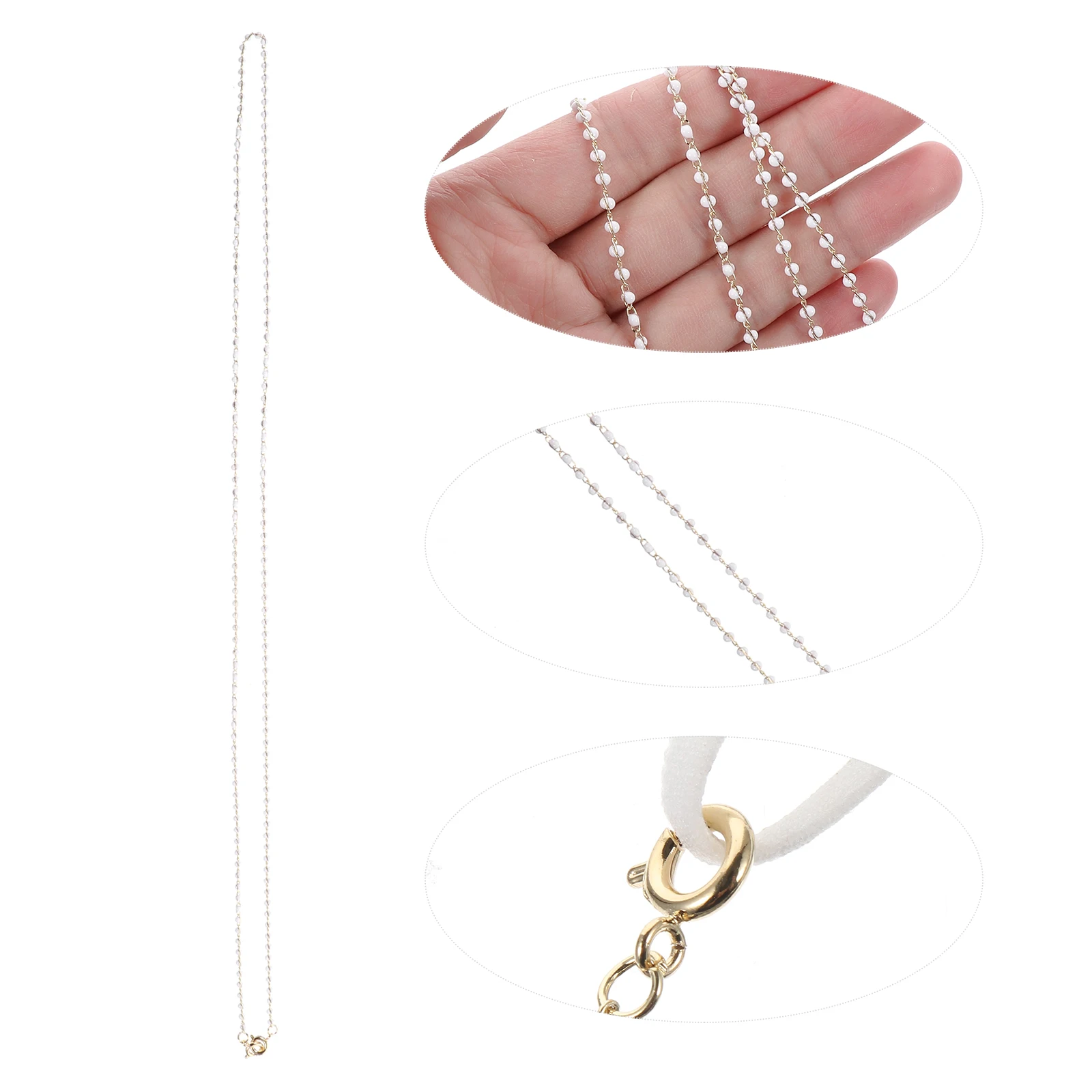 

Mask Necklace Glasses Chain Eyeglasses Hanging Alloy Bead Chain Lightweight Durable AntiLost For Sunglasses Sports Activities