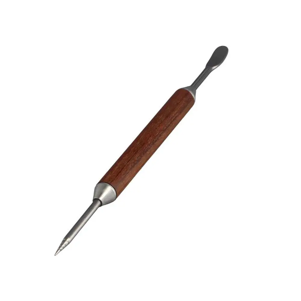 Stainless Steel Coffee Art Needles with Box with Wood Handle Coffee Latte Art Pen Rustproof Double Ended Design