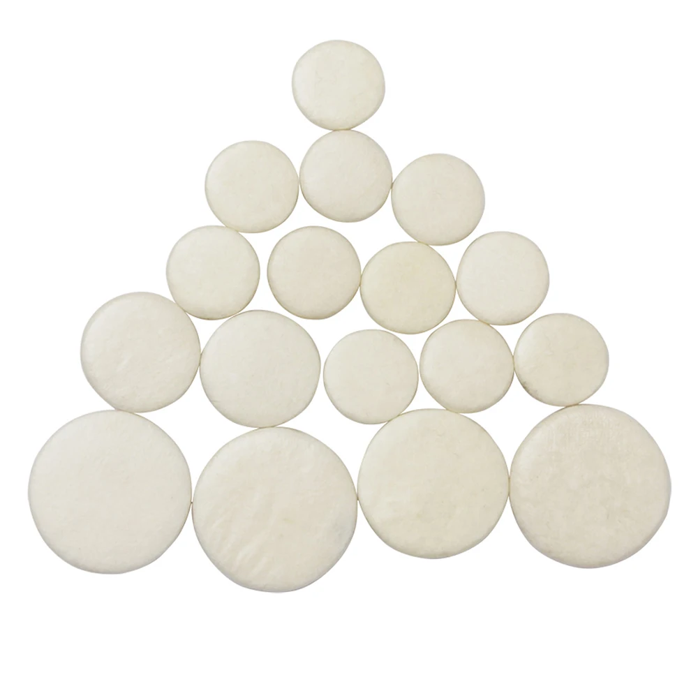 17Pcs/Set Clarinet Pads Cork Cushion Durable Leather Pad Clarinet Button Pad Replacement Woodwind Musical Instrument Accessories