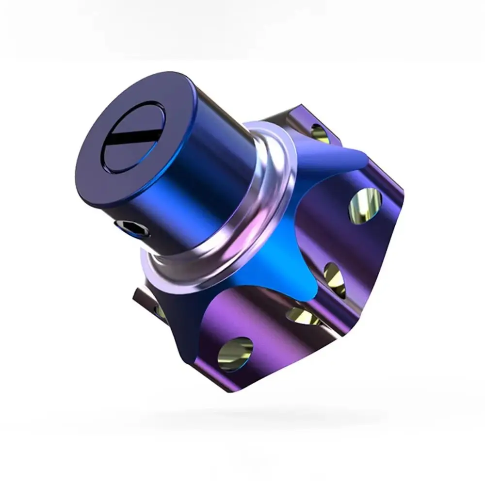 Universal Motorcycle Car Key Head Decoration Modified Key Cover Blue Purple Aluminum Alloy Titanium Burn Hexagon Gear Key Bit