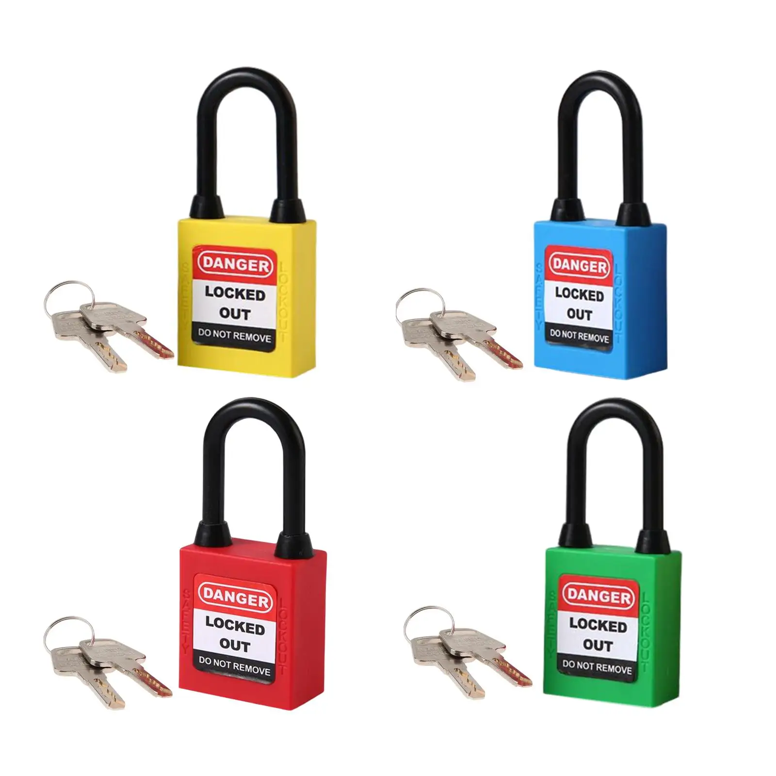 Locks Nylon Padlock, Solid Compact Insulated Two Keys Per Lock