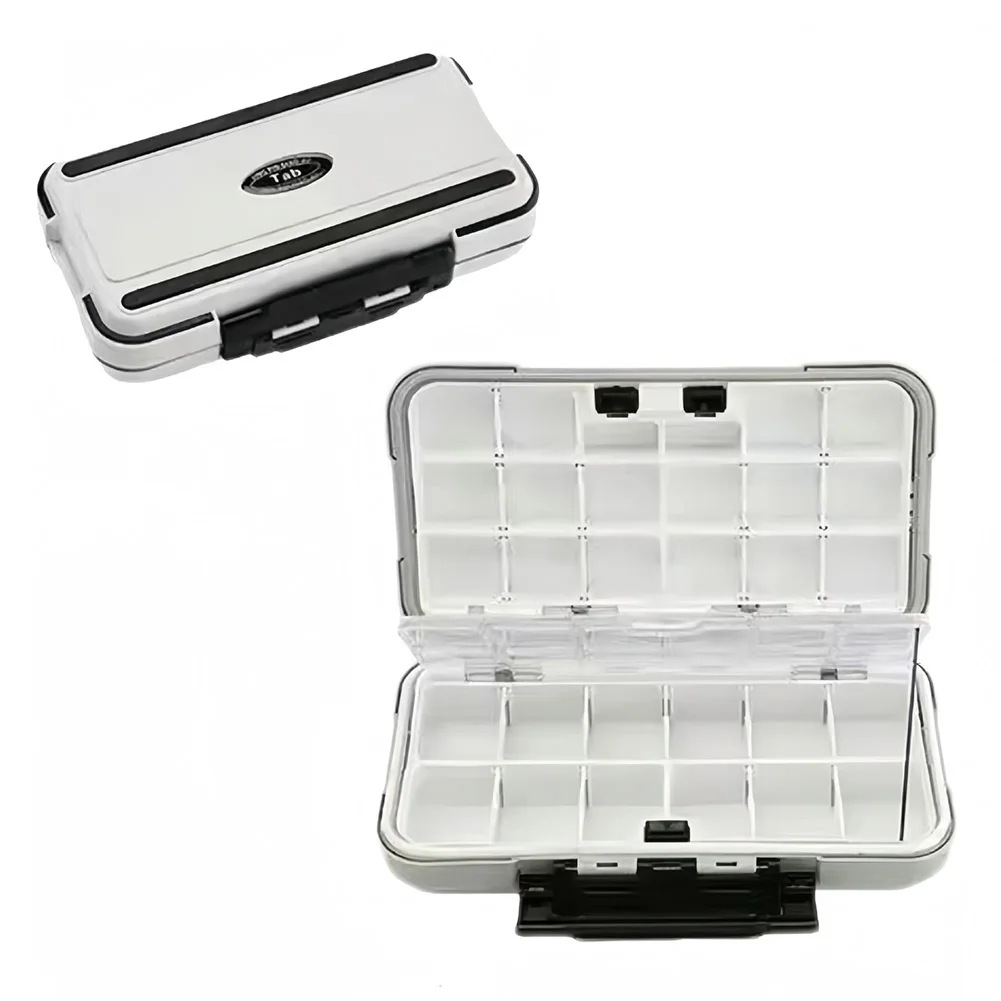 30-Section Fishing Gear Box with Dual-Lock Buckle and Modular Dividers for Bait Hooks Lures and Terminal Tackle