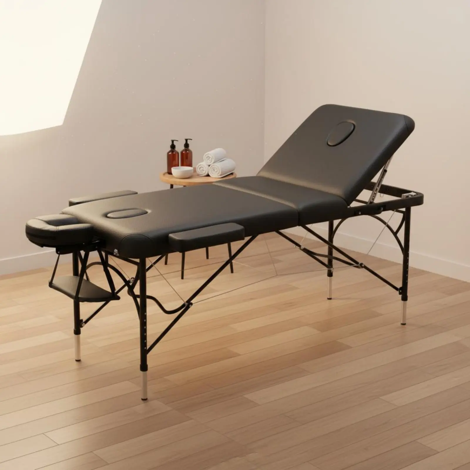 

Портативный массажный стол с складной конструкцией, алюминиевая массажная кровать, складная кровать для спа-процедур, компактный регулируемый стол для физиотерапии