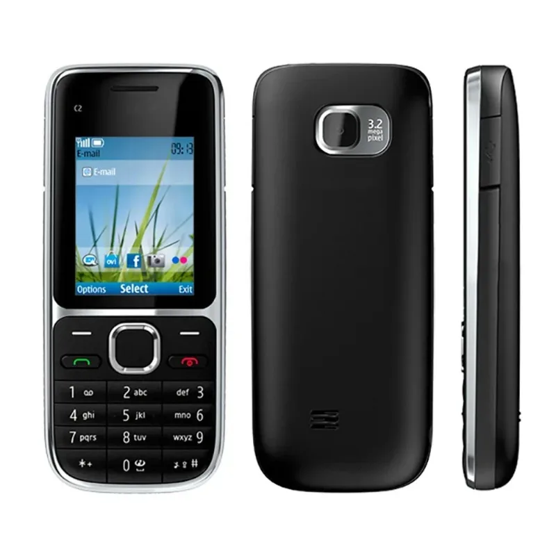 Nokia C2-01 Network Unlocked Mobile Phone 3.15MP Camera 3G  Multi Language Russian Arabic Hebrew Keypad Basic Cellphone