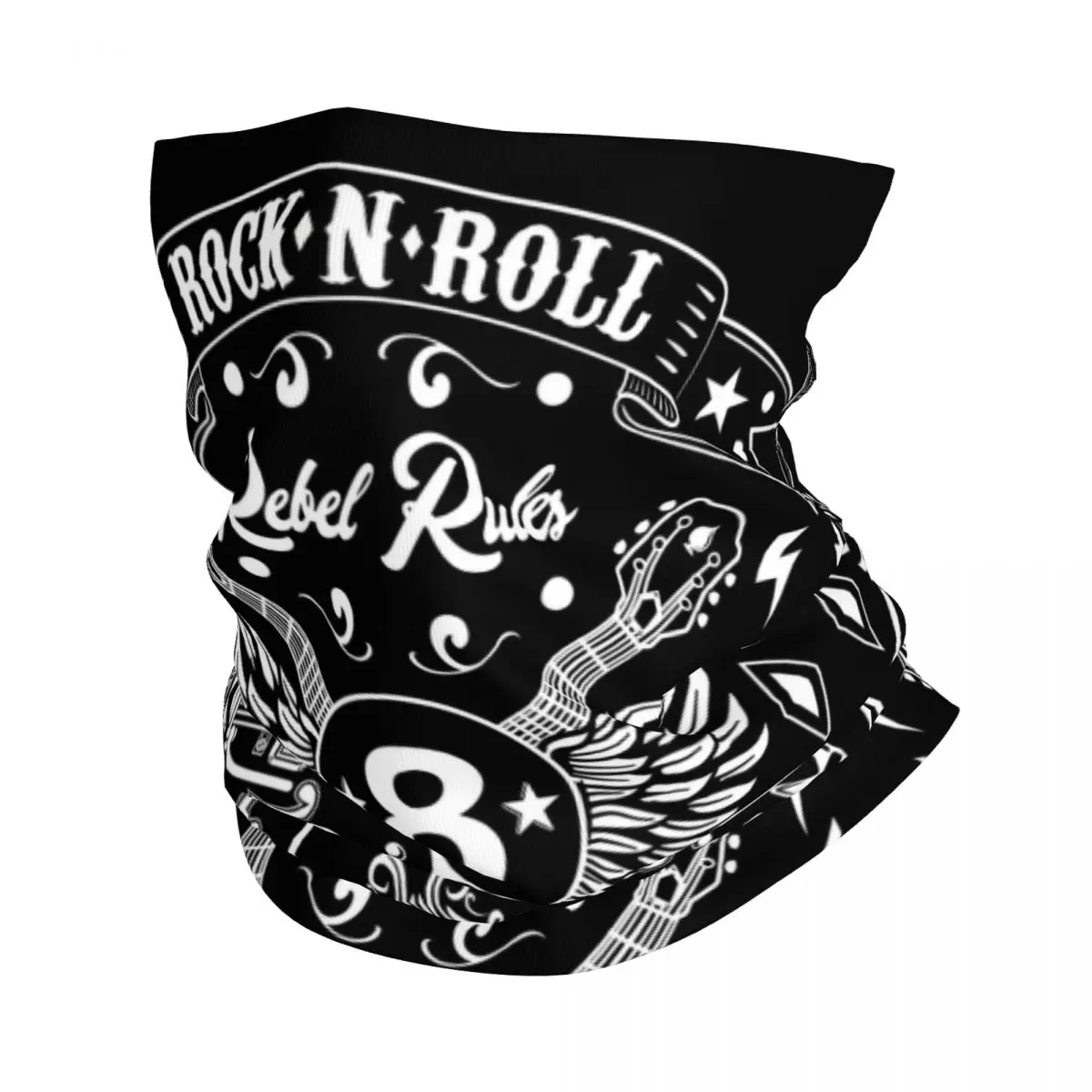 Rock Rockabilly Bikers Bandana Neck Cover Printed Balaclavas Mask Scarf Warm Headwear Riding Unisex Adult All Season