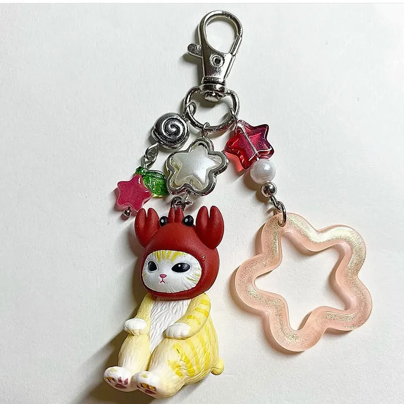 اليدوية لطيف القط keychai / الهاتف المحمول قلادة الرسوم المتحركة الجمالية