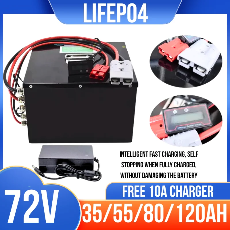 

EB 72V 35AH 55AH 80AH 120AH Lifepo4 ion battery energy storage BMS 2000W-7000W motorcycle electric car electric forklift