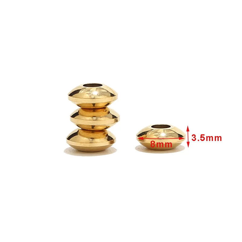 

30pcs Stainless Steel Charm 8mm Width Round Beads Connectors Bead For DIY Jewelry Necklace Bracelets Making Findings