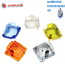Alconstar Motorcycle Carburetor Transparant Float Chamber Bottom Float Bowl Oil Cup for Keihin PWK I/II/III 21/24/26/28/30/32/34