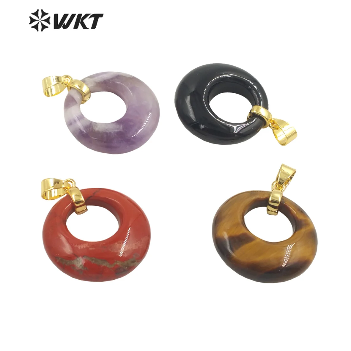 

WT-P1797 WKT 2022 New Sale Amethyst&Black Obsidian&Red Agate&Tiger Eye Pendant For Women Wedding Party Gift Trend