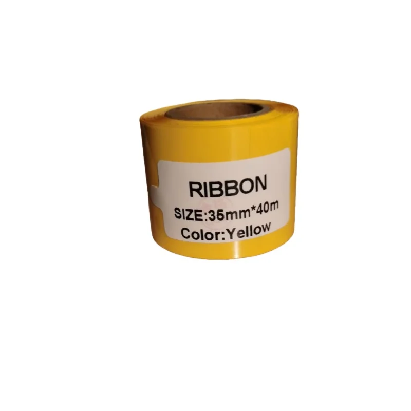 5 rolls The yellow ribbon of the hot stamping machine is 35mm*40m