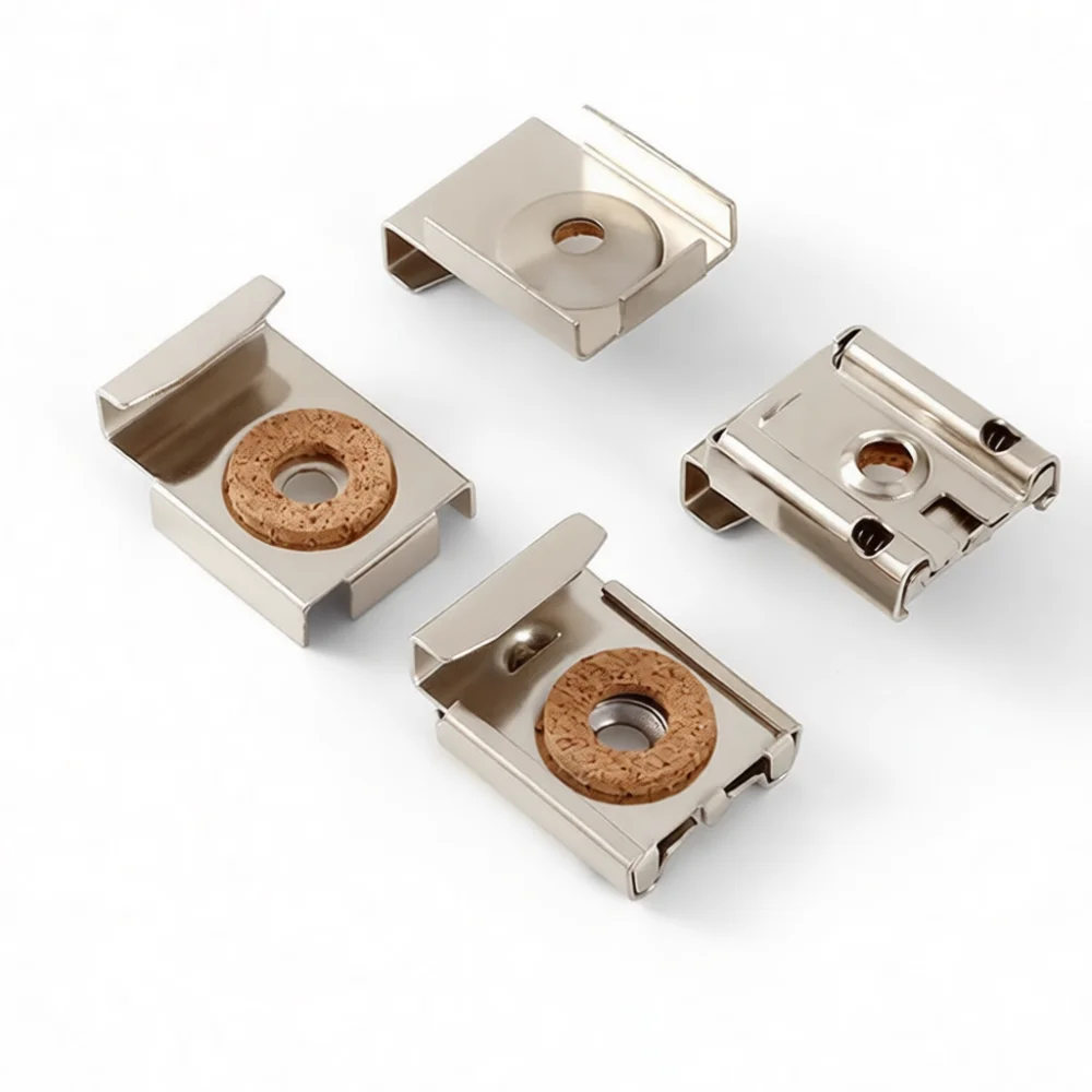 Modern Square Mirror Support Brackets Adjustable Glass Clamp For Bathroom Wall Decoration Hardware Corrosion Resistant Retainer