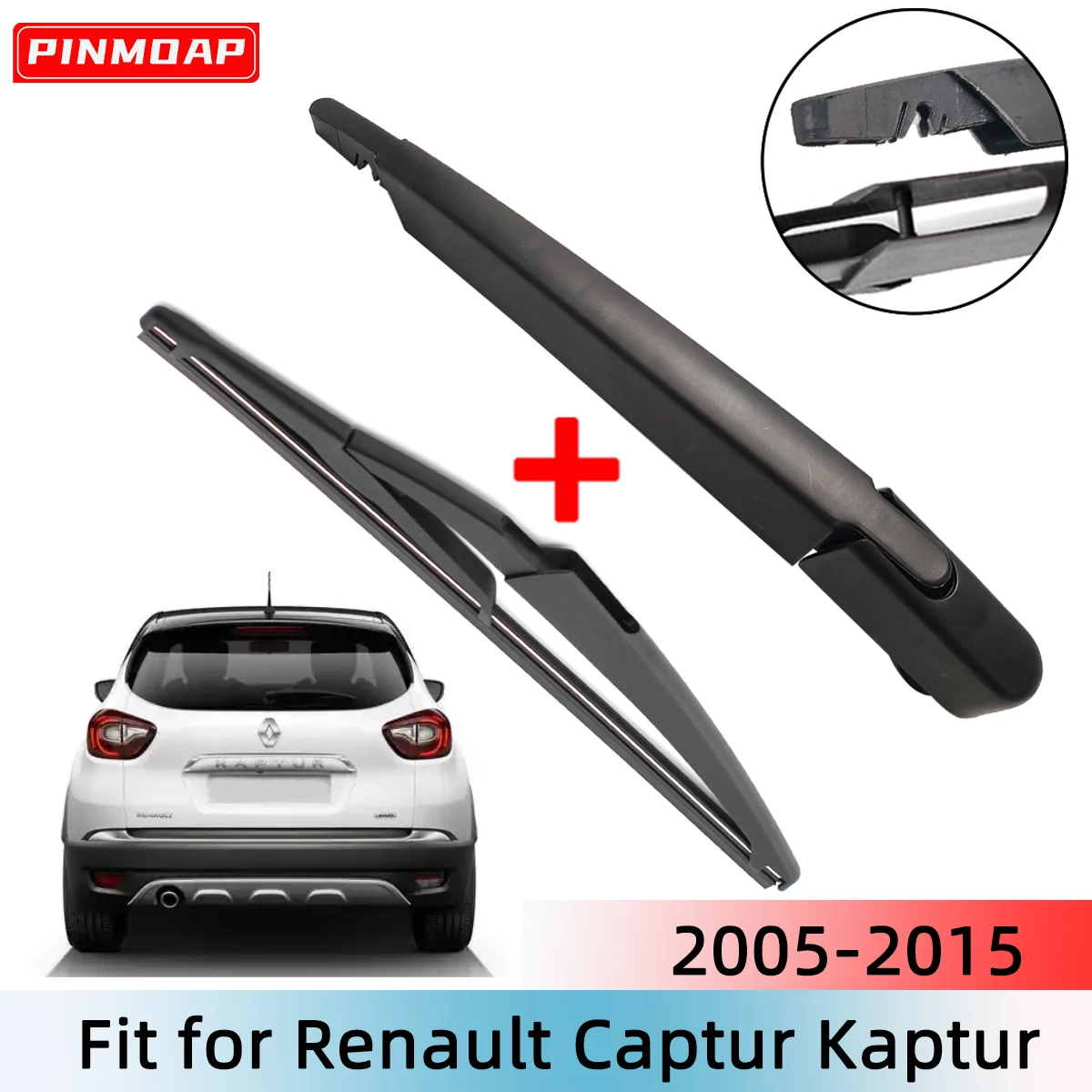1/2PCS Heckscheibenwischerblatt Wischerarm Kit für Renault Captur Kaptur 2005-2015 Windschutzscheibe Windschutzscheibe Heckscheibe