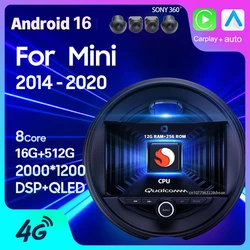 Android 16 Carplay DSP For BMW MINI COOPER F54 F55 F56 F60 2014 - 2019 Car Radio Autoradio GPS Stereo Multimedia Player WIFI+4G