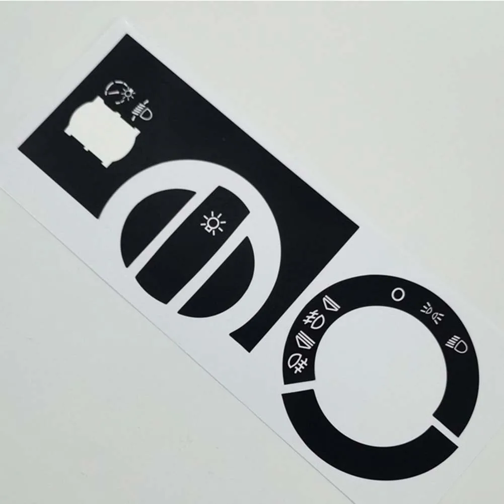 Button Repair Sticker for A2 9603 Radio Clima Headlight Adjustment High Grade Vinyl Reduced Light Penetration