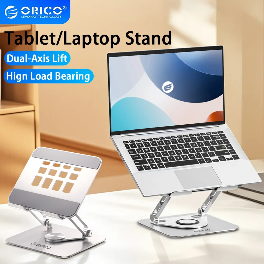 ORICO Laptop Stand Foldable Dual-Axis lift Aluminum Alloy Notebook Stand Up to 17 inch Laptop Folding Desktop Support Holder