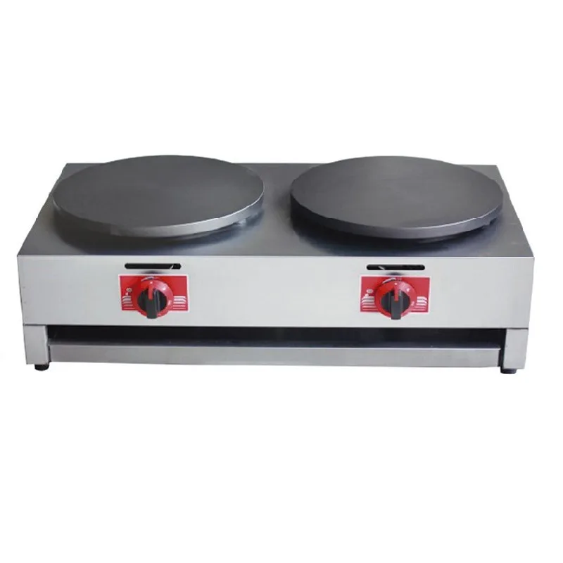 Pancake fruit machine gas single double head pan halberd stove machine double plate pancake machine snack equipment