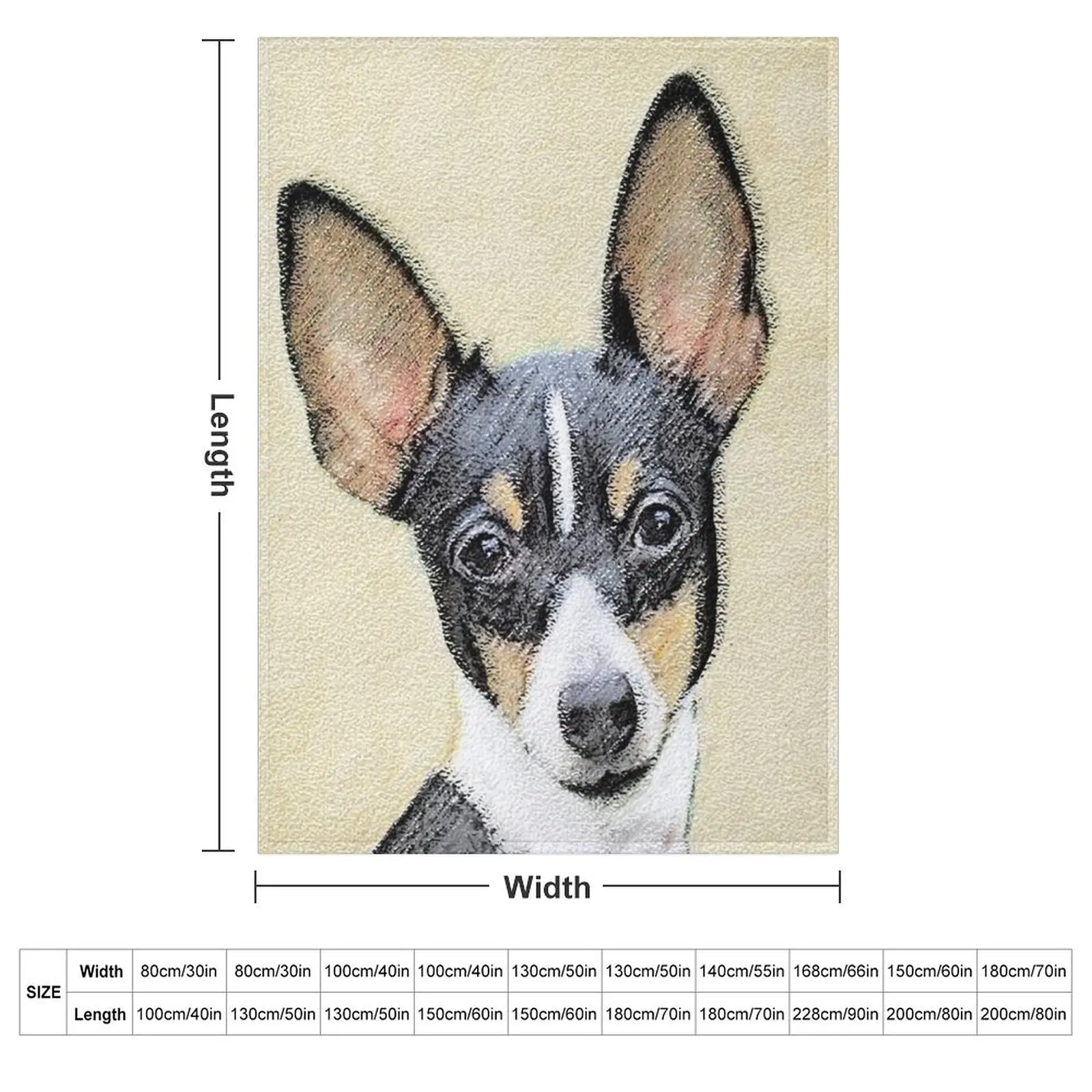 Toy Fox Terrier Throw Blanket couch cozy soft plush fuzzy picnic outdoor blanket