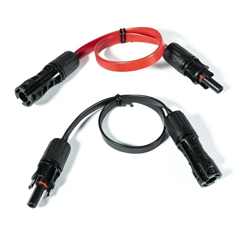 1Pair Solar Panel Flat Photovoltaic Extension Cable For Connecting Inverters Photovoltaic Installation Connection Line Connector